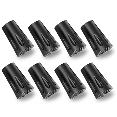 supregear Walking Poles Caps, 8 Pcs Anti-Slip and Shock Absorbing Rubber Feets for Walking Stick, Fits Most Standard Hiking, Trekking, Walking Poles, 11 mm/0.43 inch Diameter