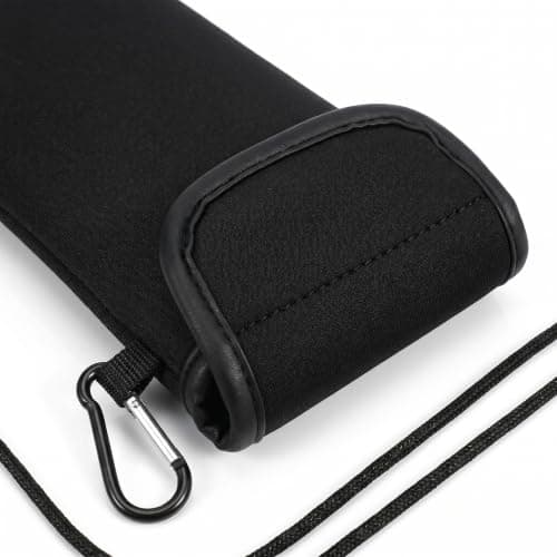KIMHOME Mobile Phone Case, Universal Waterproof Cover with Neck Strap Black — view 5