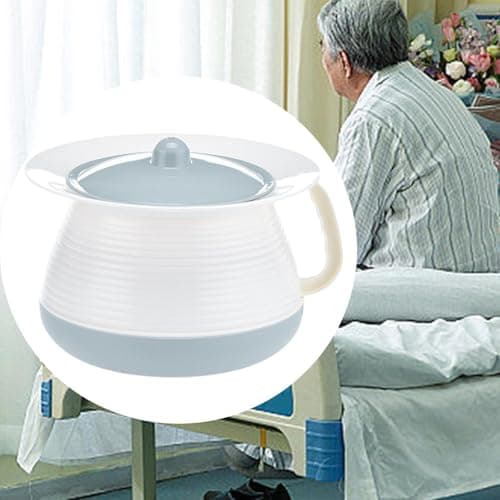 FewNvWa Portable Toilet Container with Lid and Handle. Lightweight Container for on The Go. Made of PP for Camping and Car Trips, Blue — view 5