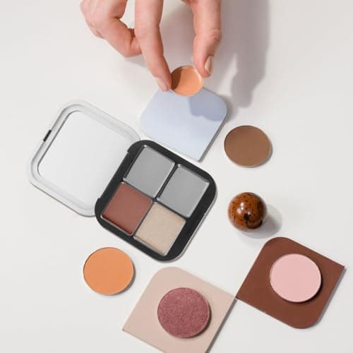 LALAFINA Empty Eyeshadow Palette Set 2 pcs Refillable Makeup Containers with 8 Iron Trays Compact Magnetic Eyeshadow Box for Blush Lipstick Eyebrow Powder Travel and Daily Use — view 5