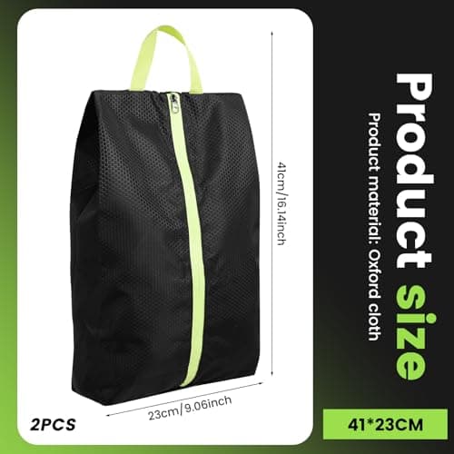 Waterproof Shoe Bags for Travel, Dustproof Shoe Storage Bag with Active Carbon Fabric,Portable Travel Shoes Organizer with Zipper for Men Women Daily Home Use — view 2