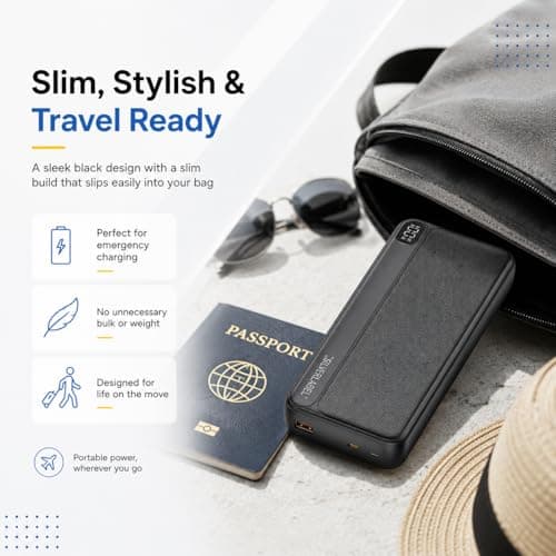 SilverLabel 20,000mAh Power Bank - Black Universal Portable Power Bank with USB Output for Emergency Charging of Phones and Other Devices — view 2