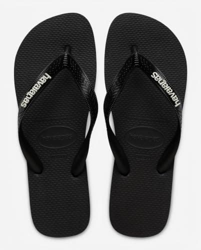 Havaianas Logo Filete Men FlipFlop Black/White/Black 6.5/7 UK — view 6