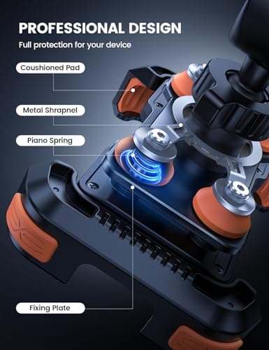 Lamicall Motorbike Phone Holder, [Dual Anti-Shock] Bike Phone Holder Orange — view 3