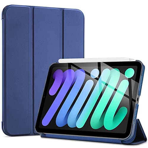 ProCase Smart Case for iPad Mini 7 (A17 Pro 2024)/ Mini 6 2021 8.3 Inch, Hard Back Cover for iPad Mini 7th/6th Generation A2995/A2996/A2993/A2567/A2568/A2569 -Navy