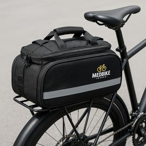 MEDBIKE LONDON Multifunctional Waterproof Bike Trunk Bag – Foldable Rear Seat Saddle Handle Bag for Travel, Commuting & Mountain Biking — view 3