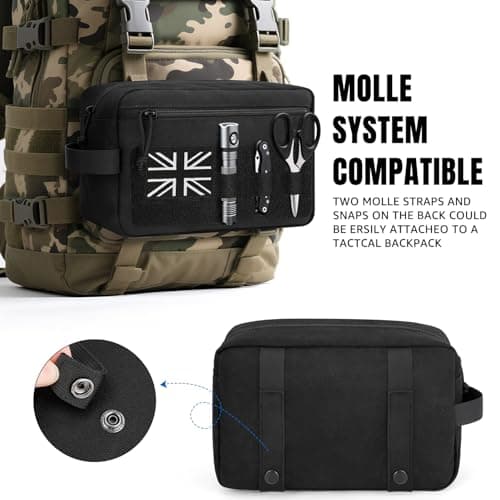 ETRONIK Tactical Toiletry Bag Men, Mens Travel Wash Bag with Molle System — view 4