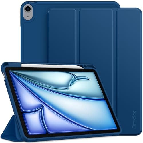 EasyAcc Case for iPad Air M4/M3/M2 11 inch+ Pencil Holder, Sea Blue
