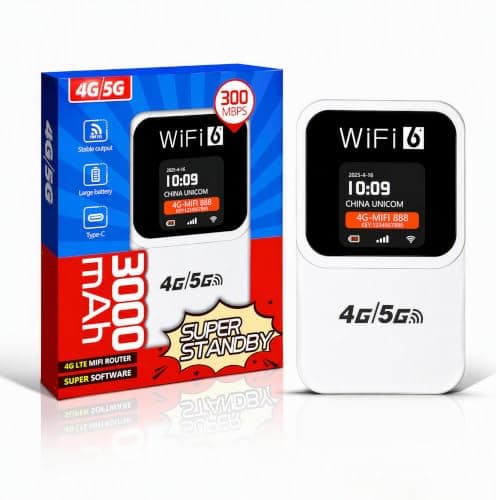Mobile Hotspot Portable WiFi Router, Pocket WiFi Box with SIM Card Slot