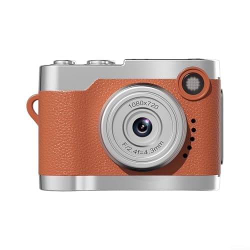 Pocket Camera, Compact Thumb-Sized Wearable Camera Perfect for Students Sports Video Recording POV Action Shots with WiFi App(Orange)