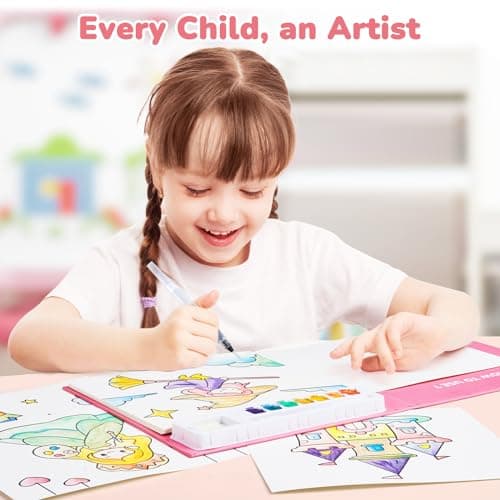 JoyCat Paint with Water Coloring Books for Toddlers (Pink) — view 3