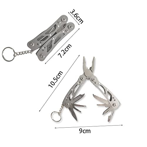 LZZEM 12-in-1 Stainless Steel General Plier Mini Multitool Plier Set Floding Plier with Nylon Pouch Self-Locking Multitool Pliers Multi-Tool for Outdoor Camping Fishing Hiking — view 2