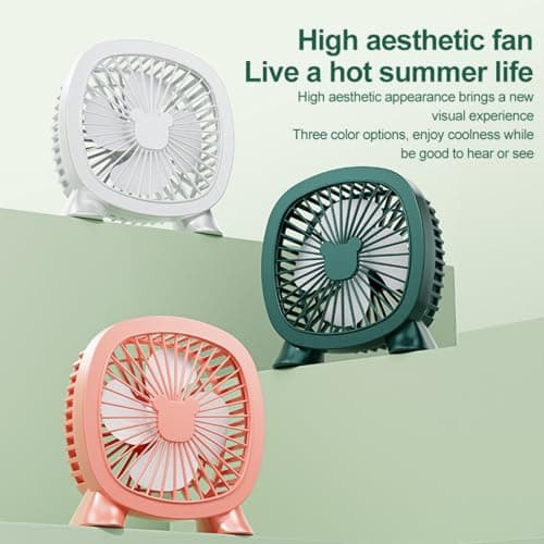 Vexandrie USB Electric Fan for Kids Girls, Lightweight Design, White — view 4