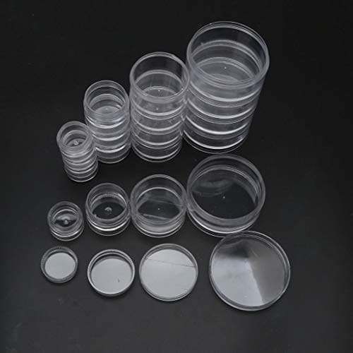 YO-HAPPY Bead Containers, 5 Layer Stackable Bead Containers Small Item Plastic Round Clear Storage Jar Box — view 2
