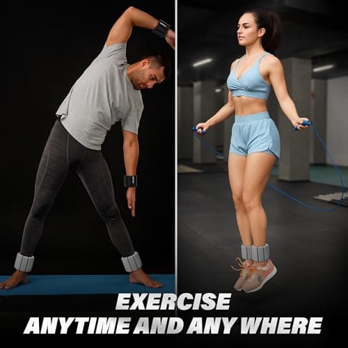 KK Ankle Weights Adjustable Silicone Water Proof Wrist Weights for Men and Women Premium Comfort for Fitness, Therapy & Home Workouts - Set of 2 x 0.5kg (Pair) — view 6
