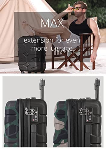 Hauptstadtkoffer - X-Kölln - Hand Luggage Hard Shell Expandable Cabin Trolley TSA Lock, 55 cm, 50 Liter, Camouflage — view 6