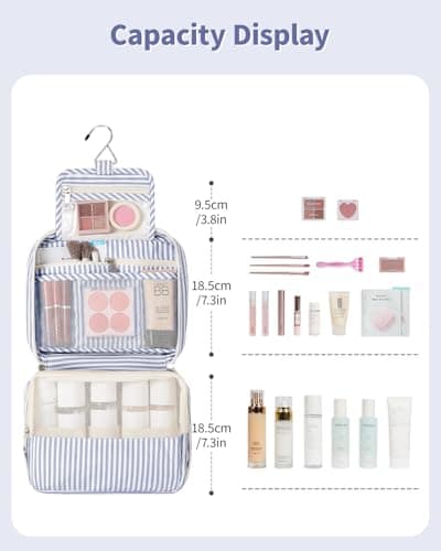 Narwey Travel Hanging Toiletry Bags for Women, Wash Bag for Toiletries — view 2