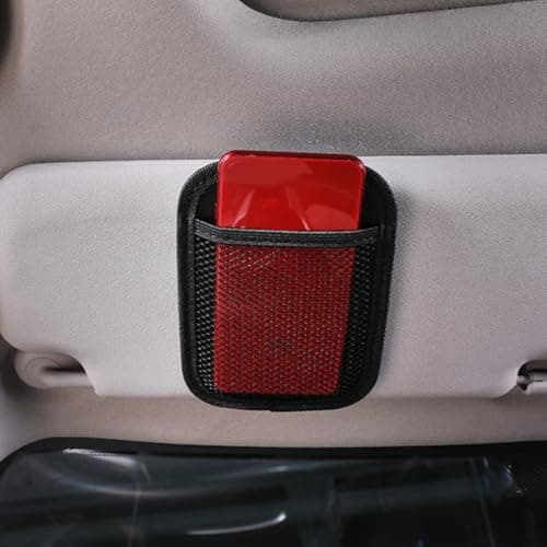 ifundom Car Door Pocket Organizer Mesh Net Bag 2pcs Black Oxford Cloth Easy Installation for Car Interior Phone and Miscellaneous Items Organizer — view 6