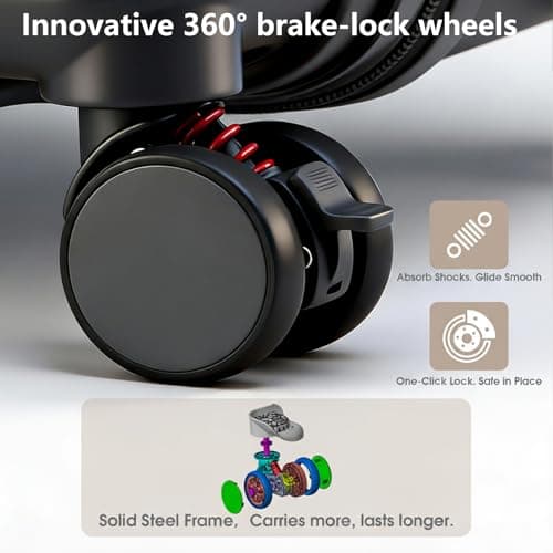 LIGHTGO 20" Hardside Cabin Case, TSA Lock, Brake Spinner Wheels — view 3