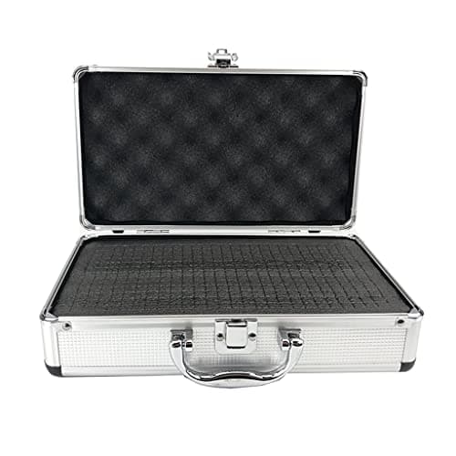 Aluminum Tool Box Portable Instrument Box Storage Case Suitcase Travel Luggage Organizer Lining Silver