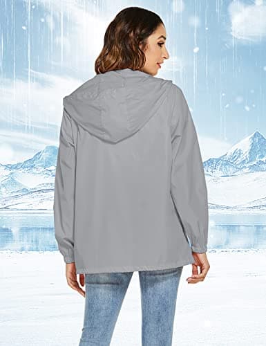 Rapbin Rain Coats for Women Waterproof Summer Jackets Packable Rain Jacket — view 2