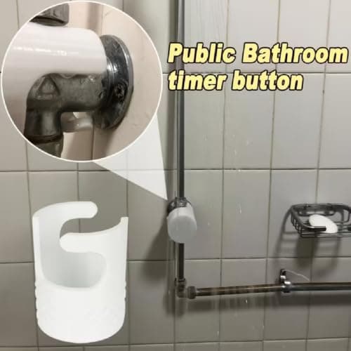 BAAQII 2 Pack Public Shower Push Button Lock Attachment Swimming Gym Camping Caravan (White) — view 2
