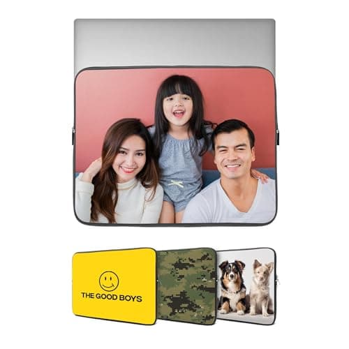 PERSONALISED Laptop Sleeve Custom Photo & Text Neoprene Case Universal 14-15 Inch Fit Premium Protection Stylish and Secure