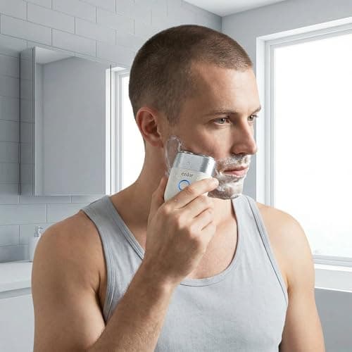 Electric Razor for Men,Mini Electric Shaver, Portable Mini Shaver with Dual Blades, Type-C Fast Charging, IPX7 Waterproof, Wet & Dry Use, Travel-Friendly Grooming Tool — view 4