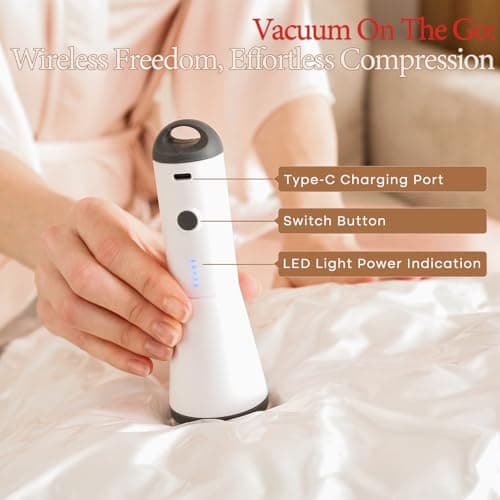 Vacbird Vacuum Storage Bags with Wireless Electric Pump, Compression Bags for Clothes, 8 Pack — view 2