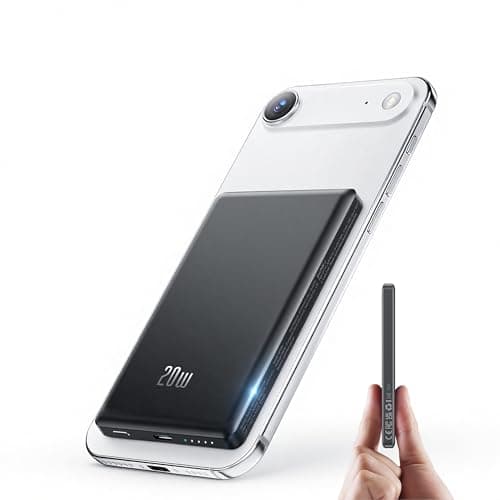 2026 Power Bank for Magsafe, Ultra Slim 5000mAh 20W Fast Charging Powerbank Wireless Magnetic Portable Charger,USB C in&Out PD Phone Battery Pack,for iPhone 12/13/14/15/16/17 Air Mini Plus Pro Max