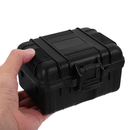 HEMOTON Portable Plastic Toolbox Lightweight Design and Reinforced Corners, Multi-purposes Tools Case for Travel and Personal Use, Small Capacity Storage Box for Back to School Decor — view 5