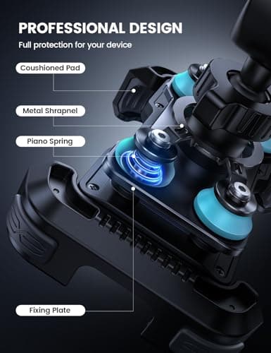 Lamicall Motorbike Phone Holder, [Dual Anti-Shock] Bike Phone Holder Blue — view 3