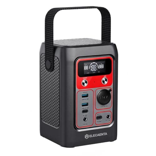 ELECAENTA Portable Power Station, 192Wh LiFePO4 Battery Solar Generator