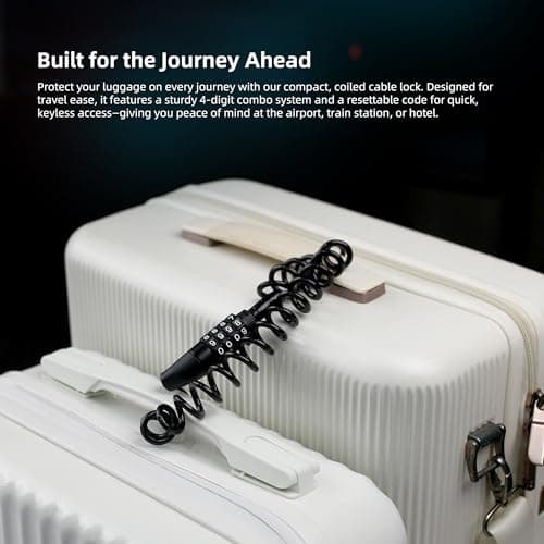 UP Security Small Combination Cable Lock for Luggage, Kids Bike, Helmet — view 5