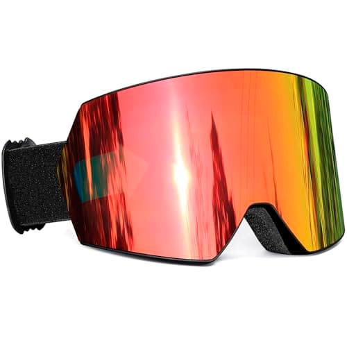 SPOSUNE Ski Goggles OTG Anti-Fog Snow Goggles for Men Women, UV400 Protection Snowboard Goggles for Skiing & Snowboarding — view 2
