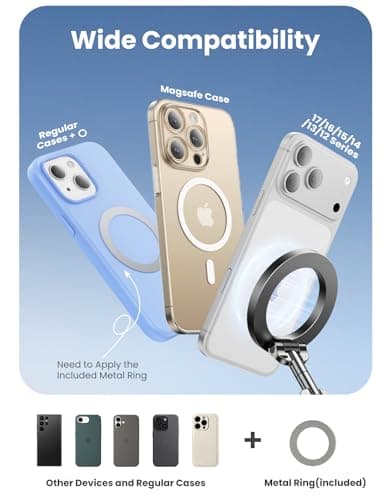 EOIWUY Vacuum Magnetic Car Phone Holder, Upgraded Nano Gel Suction Cup — view 6