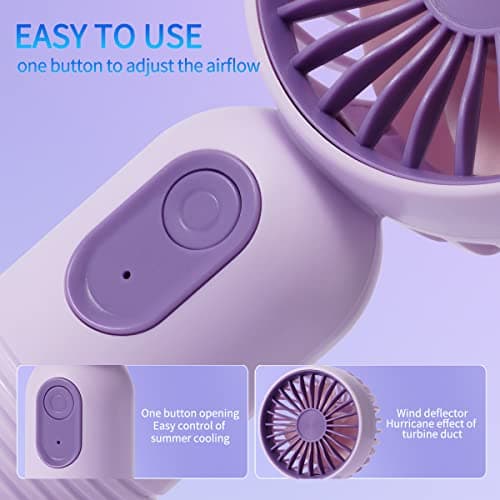 VanSmaGo 3 Pack Cute Eyelash Mini Portable Handheld USB Fan — view 3