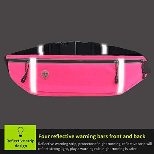 GORWRICH Running Belt Waterproof Phone Holder Waist Pack (Pink) — view 4