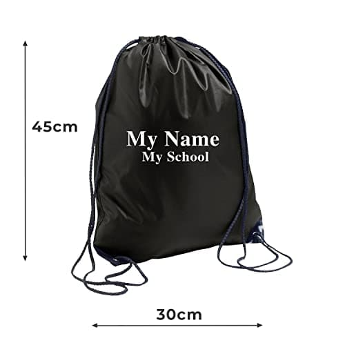 Hoolaroo Personalised Pe Kit Bag Kids Pe Bag For School Personalised Swimming Bag Gym Sac Drawstring Bag Boys Or Girls - Turquoise — view 3