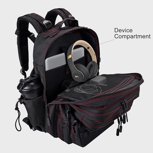 LHI Military Tactical Backpack for Men and Women 45L Large waterproof Rucksack with Shoe Compartment — view 4