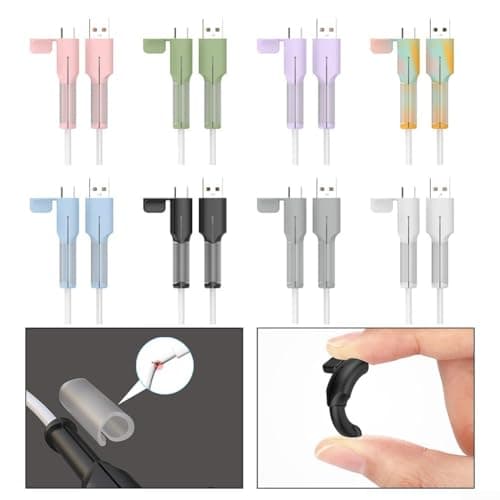 Silicone USB C Cable Protector Anti-Breaking Design Charging Wire Guard Cord Saver Sleeve Compatible with Type-C Devices Smartphones Tablets Laptops(Camouflage) — view 4