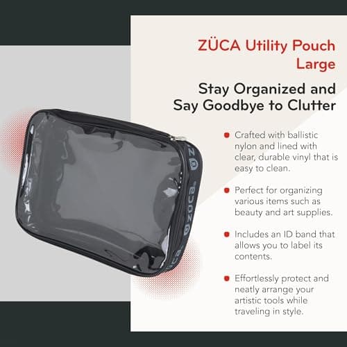 ZUCA Pro & Sport Bag Accessory: Large Artist Utility MakeUp Pouch - Durable, Spacious Cosmetic Storage Solution For Travel & Professional Use — view 2