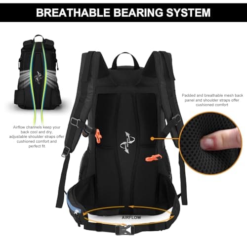 MOUNTAINTOP 40L Hiking Backpack Water Resistant Trekking Rucksack Unisex — view 3