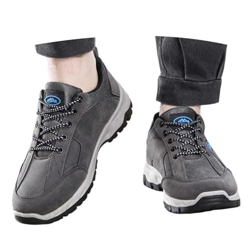 Men's Hiking Shoes Outdoor Travel Sports Shoes Lightweight Leisure Shoes Soft Comfortable Trekking Shoes Walking Shoes for Hiking Climbing Leisure Jogging Shoes, O Grey, 10 UK — view 4
