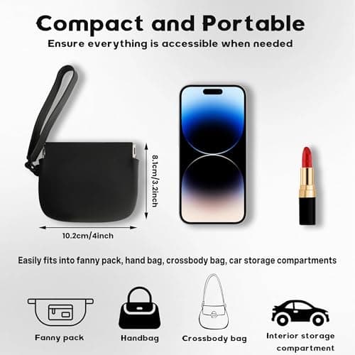 Silicone Squeeze Coin Purse, Small Pouch for Keys Cards Earphones, 4x3.2in — view 2