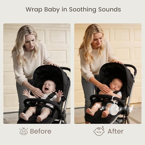 Portable White Noise Machine Baby with Bluetooth, 30 Soothing Sounds & 10 Night Light Mode, Rechargeable Baby Sound Machine with Clip for Stroller & Nursery, Timer Sleep Aid for Travel & Adults — view 5