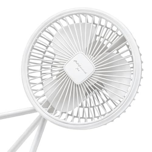 Solar Camping Fan - Portable Floor Cooler, LED Light with Tripod Stand — view 6
