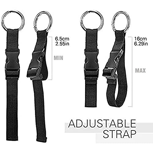 Clysburtuony 2 pcs Luggage Straps with Ring Hooks and Buckle Premium Accessory Connecting for Travel Bag Closure Luggage Accessories (Bag Hook) — view 2