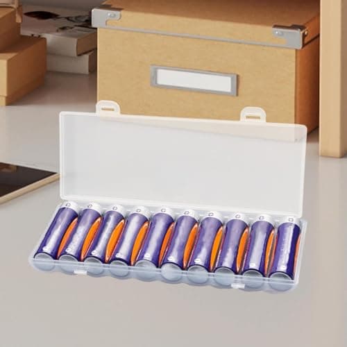 AA Battery Storage Box Space-Saving Compact Protective Stackable Portable — view 3