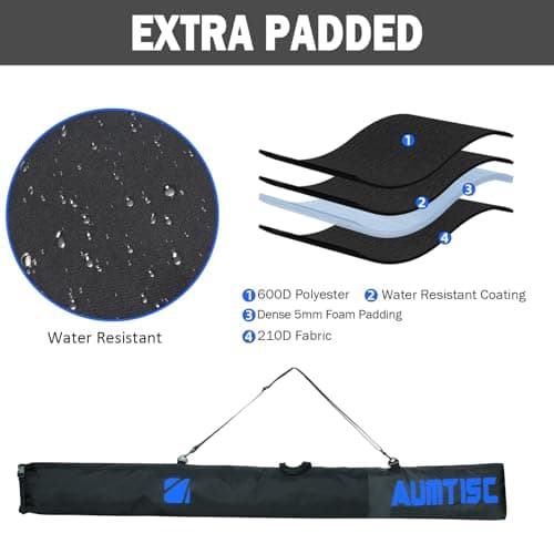 AUMTISC Ski Bag and Boot Bag Combo for 1 Pair of Ski and Boots,Adjustable Length Ski Bag… — view 2